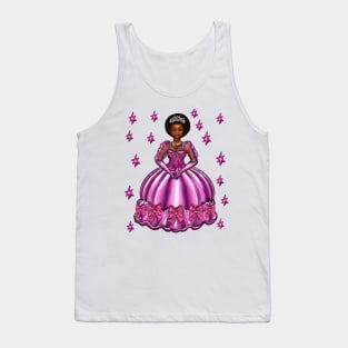 Princess -  Black Afro Princess in purple with stars  vi ! beautiful  black girl with Afro hair, brown eyes and dark brown skin. Hair love ! Tank Top